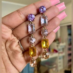 Multi Color Gem Earrings